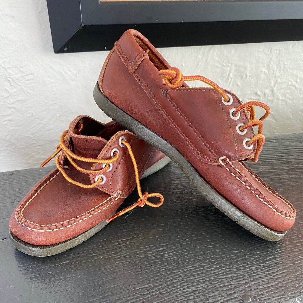 LL Bean Blucher Mocs 5 brown leather